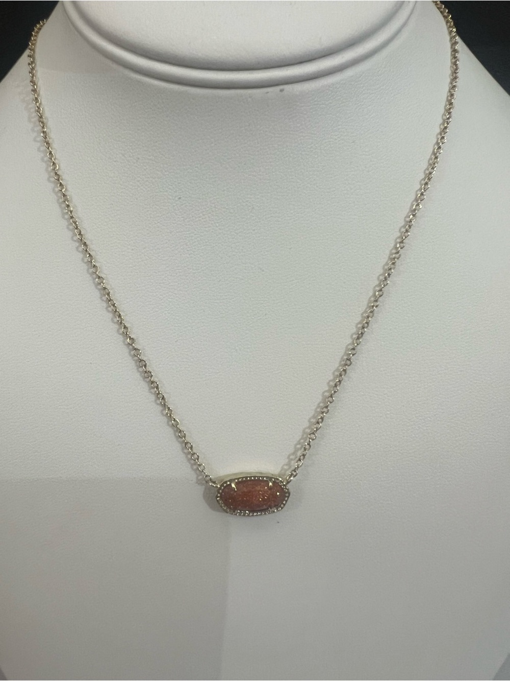 Kendra Scott Elisa Orange Gold Tone Necklace - Picture 2 of 4